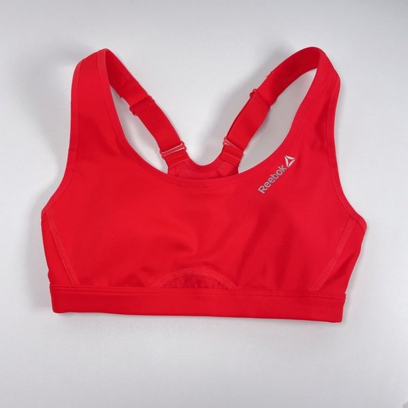 Reebok Other - Reebok Red PlayDry Cross Back Mesh Full Support Size S